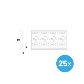 RS PVC 3104-260 Bundel Stucstopprofiel PVC 4 mm. (25x)