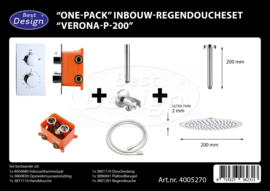 Best Design Verona P200 One-Pack Inbouw Regendoucheset 4005270