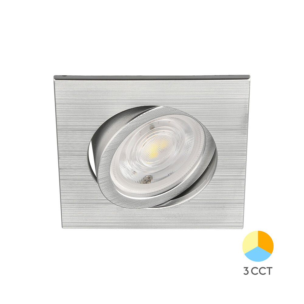 Braytron SPOTLED G3 7W SQR Silver 3IN1 LED Spotlight