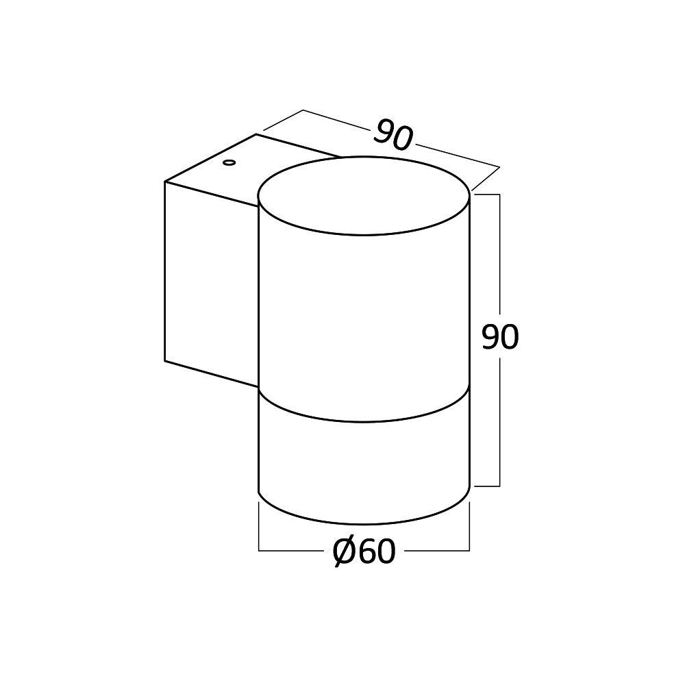 Braytron RITA S WL.1 GRY 1XGU10 IP44 Wall Light