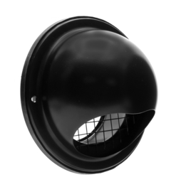 Nedco Buitenrooster Bol + Grof Gaas RVS ZWART Ø150 mm. 62601201