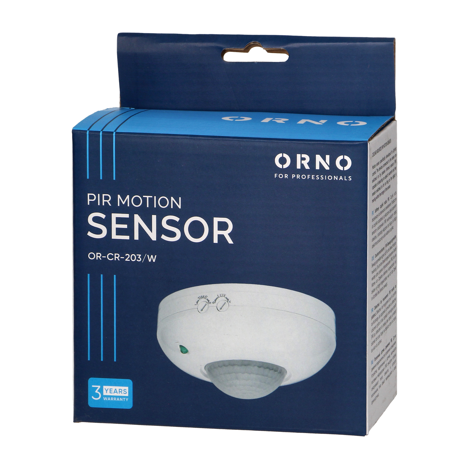 ORNO PIR motion sensor 360° 1200W; IP20 White