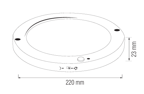Horoz MARTHA-18/18W BL 6400K LED SENSOR