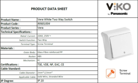Viko Wisselschakelaar Opbouw Vera Wit 90681004