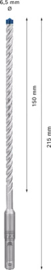 Bosch Expert SDS Plus-7X Hamerboor 6.5 x 150 x 215mm 2608900079