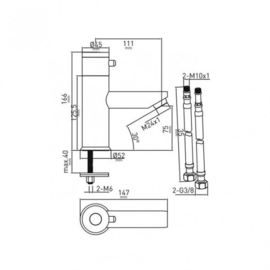 Van Marcke GO Bold Thermostatische Wastafelkraan Chroom 185818