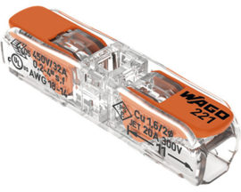 Wago 221-2411 Compact Lasklem Doorvoerconnector 0.2-4mm² 60x