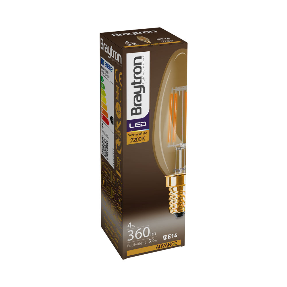 Braytron ADVANCE-4W-E14-C35-2200K-LED BULB