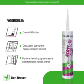 Zwaluw Acryl-W 310ml Grijs 31050786