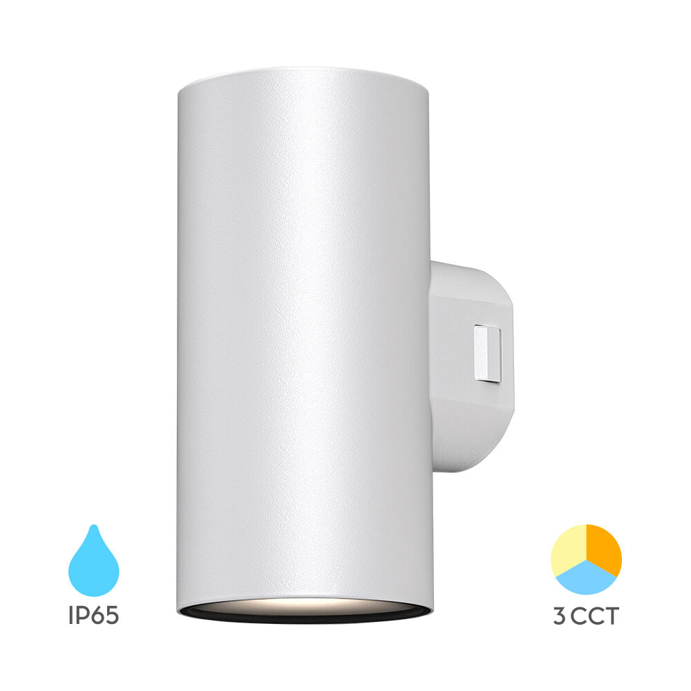 Braytron 2x9W Wall Light VEKTA WHITE 3IN1 CCT IP65