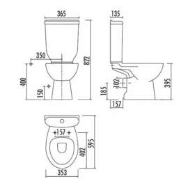 Creavit SD3142 Duoblok WC (PK)