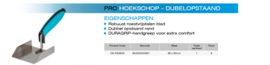 OX Pro Internal corner trowel Double sided stainless softgri OX-P409001