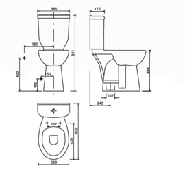 Creavit BD3041 Duoblok WC (AO)
