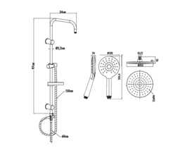 Creavit Regendoucheset Rond SH640