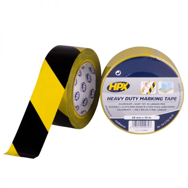 HPX Zelfklevende hoogwaardige markeringstape  - geel/zwart TB5033