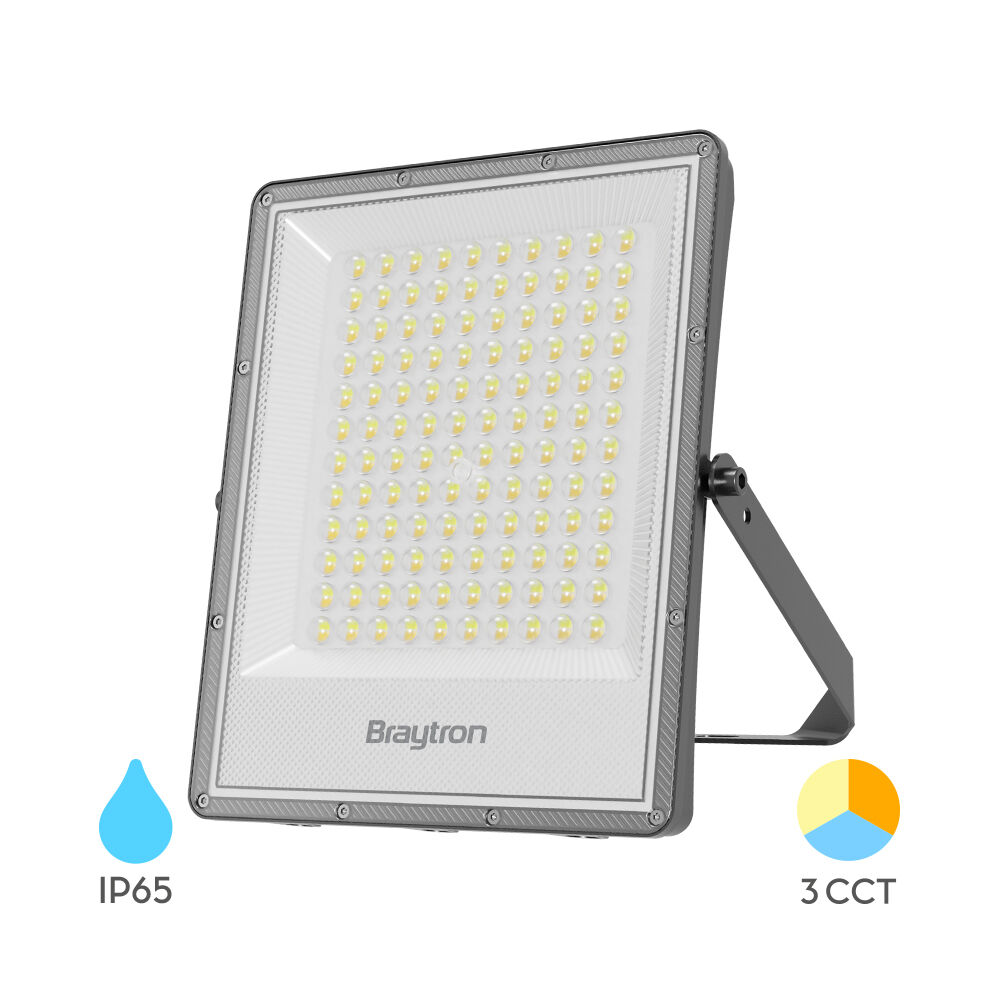 Braytron FLOOD PF 100W Grey 3IN1 IP65 LED Floodlight