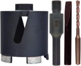 Dozenboor 82mm steen/beton 4 segments + SDS adapter