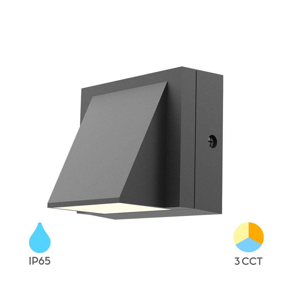 Braytron VEKTA C WL.1 Grey 1x6W 3IN1 IP65 Wall Light