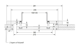 Nedco Rond toe-/afvoerventiel, instucbaar, zonder frame Ø100 mm. 66800100