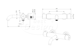Best-Design "Ore" Opbouw Badthermostaat RVS-304 4017590