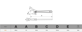 Bahco Moersleutel Ergo 10"  9031P