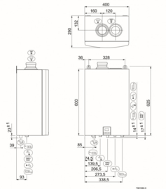 Remeha Avanta ACE HR Combi CW5 35C (A-label) + Remeha iSense klokthermostaat + Ketelaansluitset