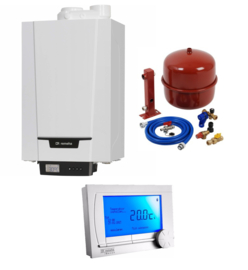 Remeha Tzerra Ace 39C CW5 HR Combi (A-label) + Remeha iSense klokthermostaat + Ketelaansluitset