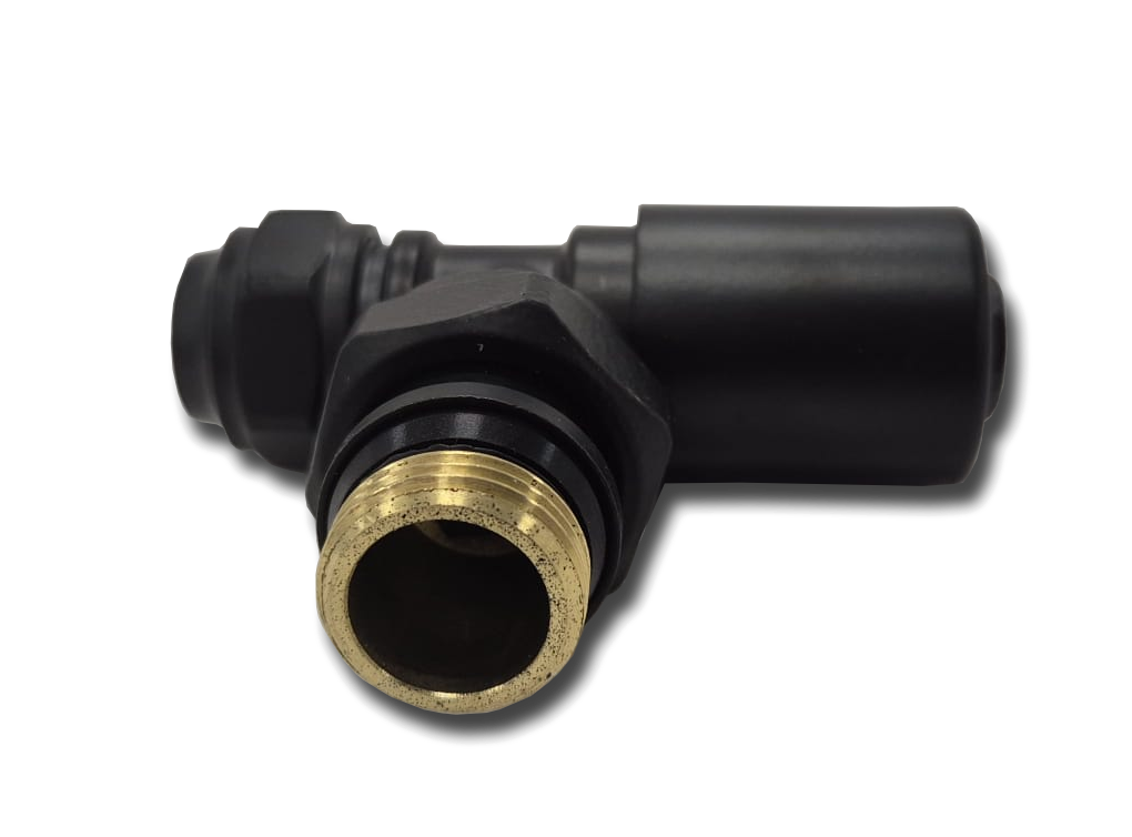 GK Haaks Black Radiatorkraan (15mm) O-ring M13008-9-BS