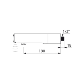 Delabie Wastafel Muurkraan Tempomatic 4 (6V Bat.) 443506