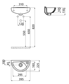 Creavit Wastafel TP040 39cm