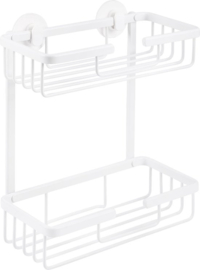 Wire Basket Matt White 2 Layers 25 x 11,6 x 30 cm. 3410009