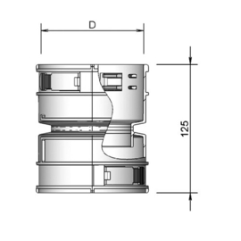 Multiflex Koppelstuk F/F Ø80 mm. 400452076