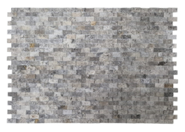 S03 Beige Grey Mix (6x) 3D Steenstrips Marmer 0,53m²