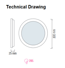 Slim 24W LED Inbouw Rond 6400k 0560030024