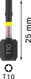 Bosch Impact Control Schroefbit T10 25mm (2x) 2608522472