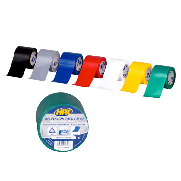 HPX PVC isolatietape - Zwart 50mm x 10m BI5010