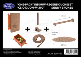 Best Design One-Pack Inbouw-Regendoucheset Clic-Dijon-M-300 Sunny Bronze 4014460