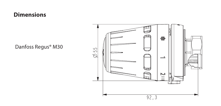 Danfoss REGUS M30 Regelelement 015G3630