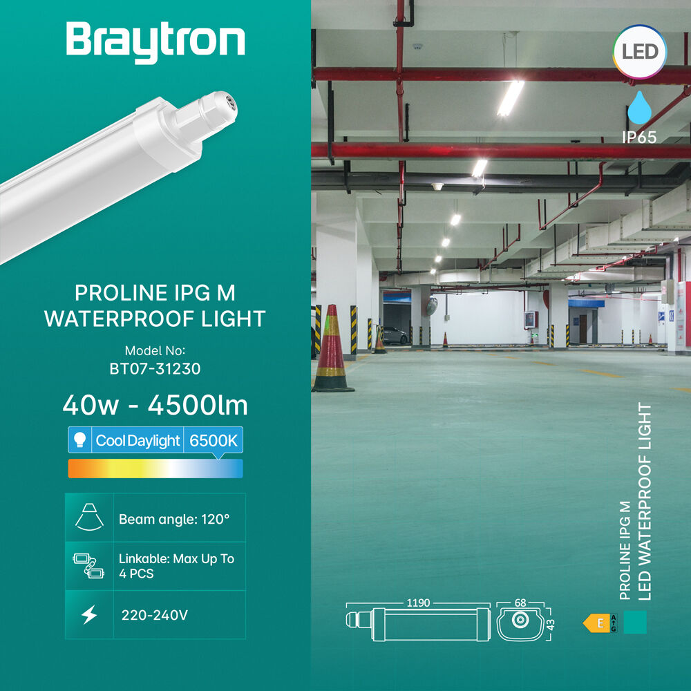 Braytron PROLINE IPG M 45W 6500K IP65 Waterproof Fixture