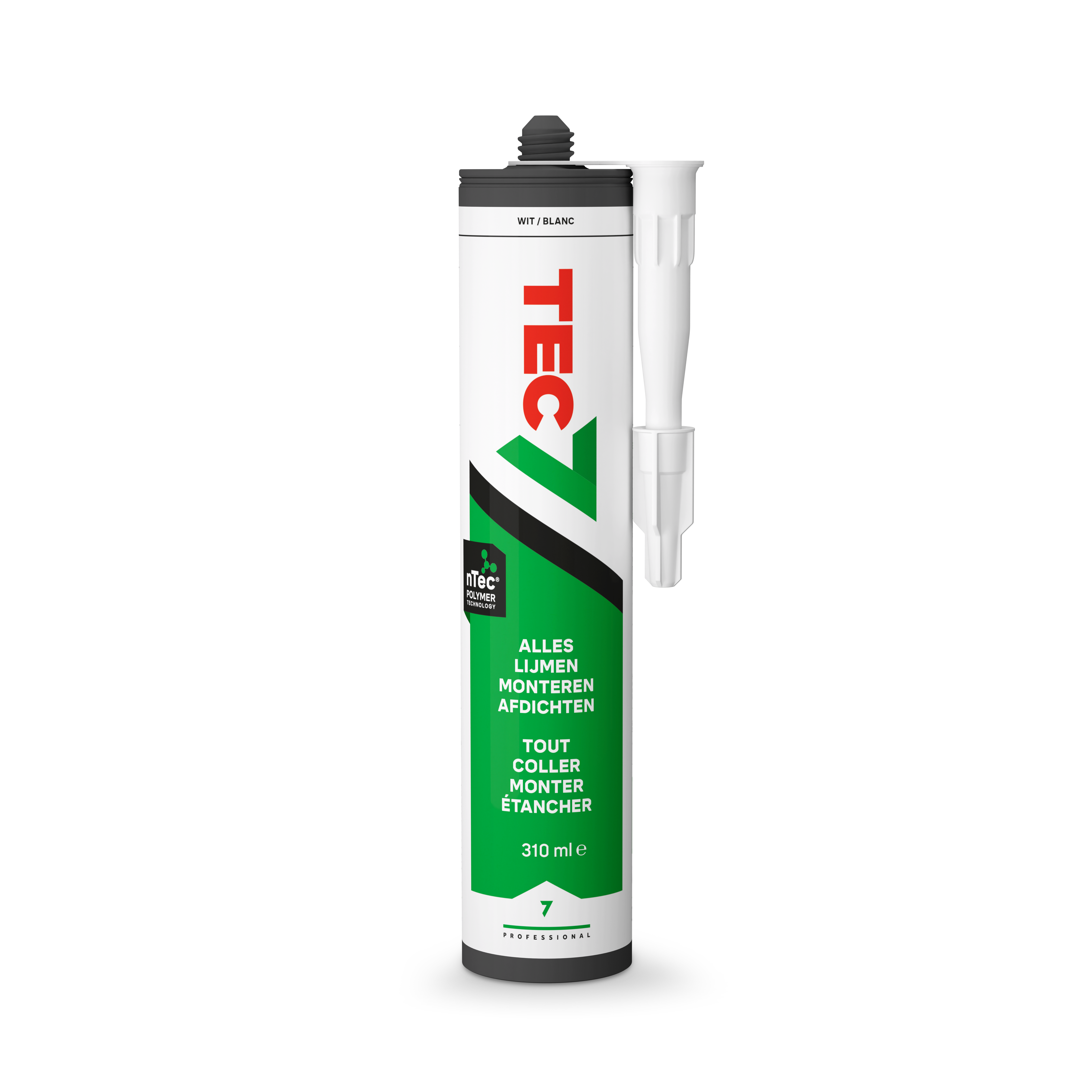 TEC7 Wit (RAL 9016) - Patroon 310ml BE BEL 535206000