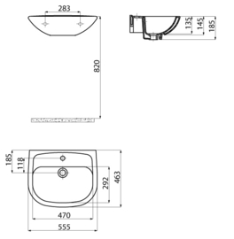 Creavit Wastafel Pitta PA055 55cm