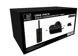 Best Design One-Pack Toilet Accessoires Set Nero 4011940