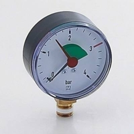 Afriso Manometer 0-4 Bar Onder 1/4" - Ø63 mm