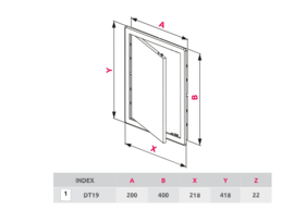 Awenta Inspectieluik Wit 20 x 40 cm. DT19