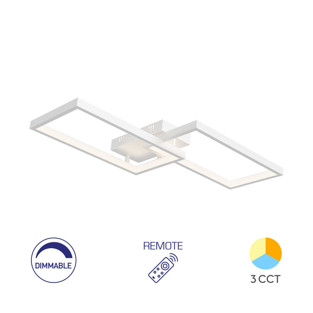 Braytron NELA SS1 RND White 40W RMT IP20 Ceiling Light