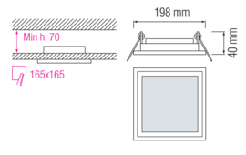 Horoz Maria 15W Vierkant 3000K HLG686