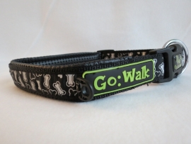 Go walk Halsband Zwart Bone