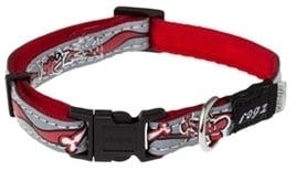 Rogz for Dogs Halsband Rood reflecterend