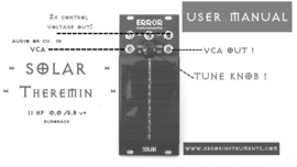 NEW !!  solar theremin eurorack