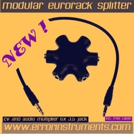 eurorack cv and audio  multiplier  6x